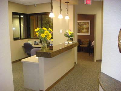 Doctor Nasser's front desk