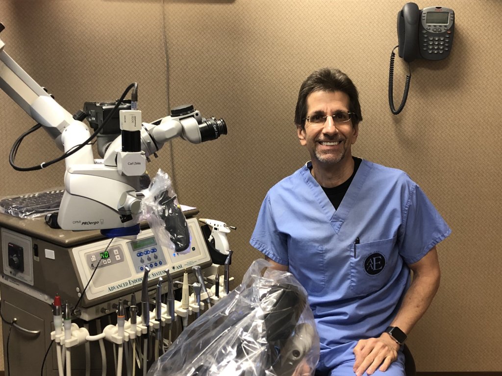 Dr. Nasser with his microscope technology