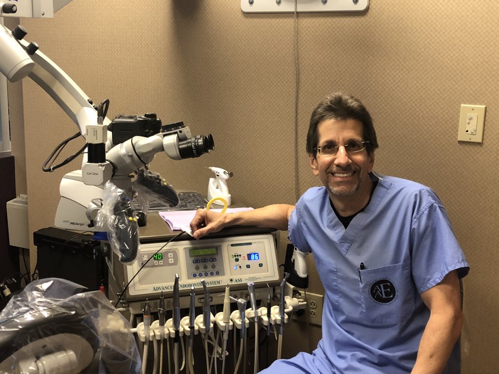 Dr. Nasser with his microscope technology