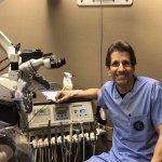 Dr. Nasser with his microscope technology